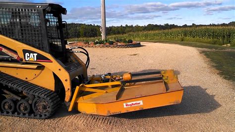 brush hogging with skid steer|bush hog for skid loader.